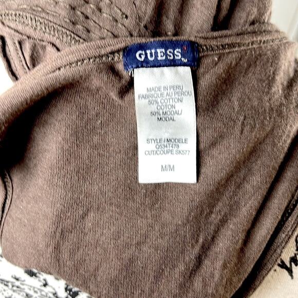 Guess Brown Sequin Embellished Tank Top size M - Picture 9 of 9